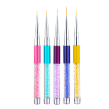 Wholesale 5-Pack color painting nails pen design art draw nail Art Brush tip Crystal pen